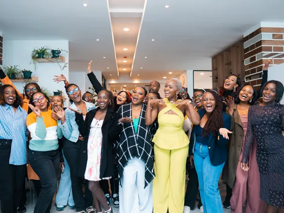Our community celebrating together at a masterclass